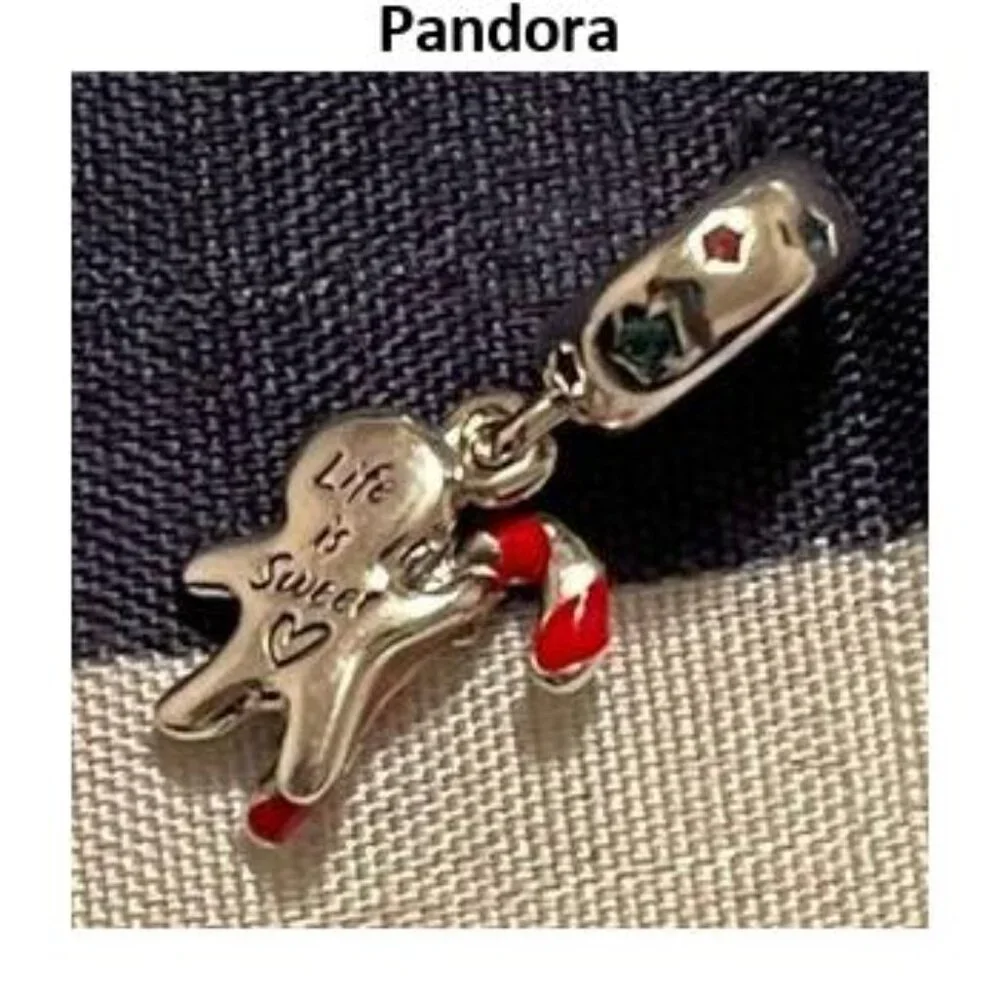 Authentic Pandora Gingerbread Man Dangle Charm